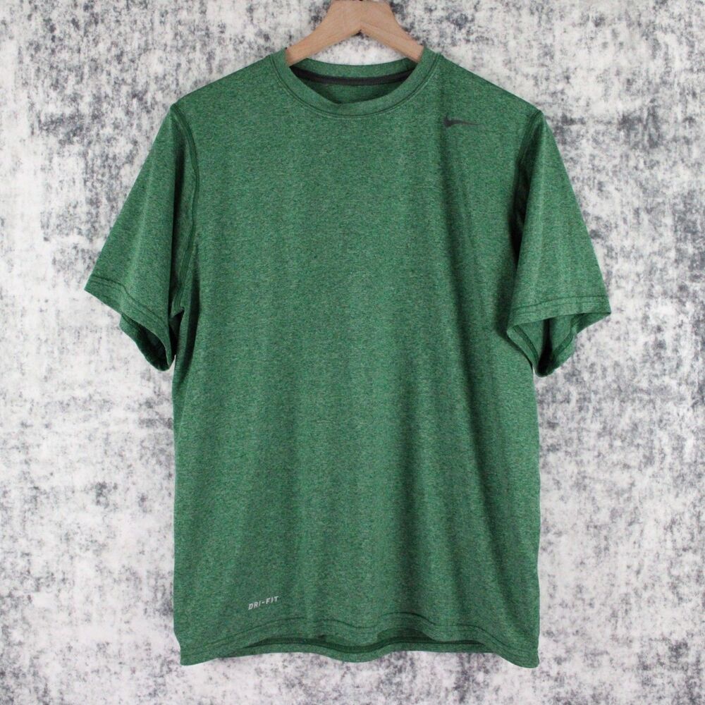 Nike Legend Dri-Fit Training Green Swoosh T Shirt Mens Size M 371642-340
